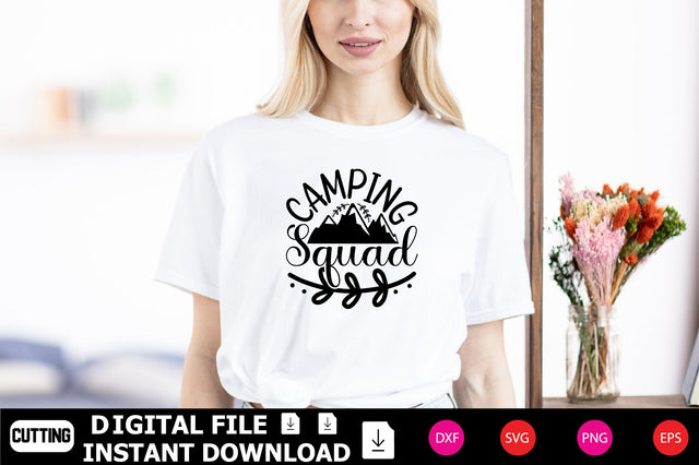 Camping Squad SVG cut files SVG Shahin alam 