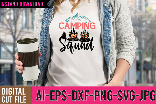 Camping Squad SVG Design , Camping Adventure Design SVG BlackCatsMedia 