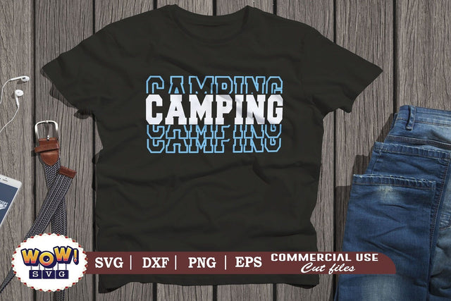 Camping stacked text svg,Camping svg, RV svg, Png, Dxf SVG Wowsvgstudio 