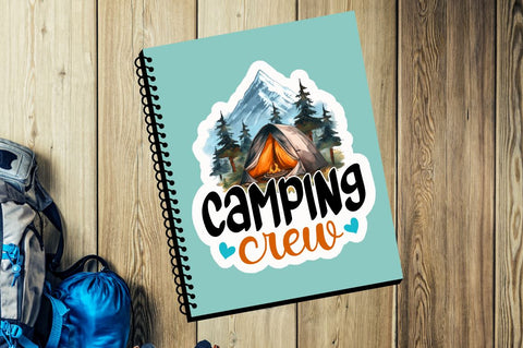 Camping Stickers Bundle Sublimation Regulrcrative 