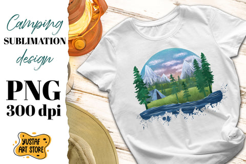 Camping sublimation bundle. Mountain/forest landscape 6 PNG Sublimation Yustaf Art Store 