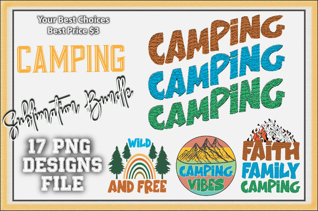 Camping Sublimation Bundle Sublimation Creativeart88 