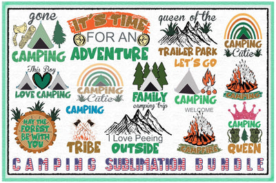 Camping Sublimation Bundle Sublimation Creativeart88 