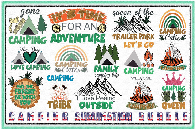 Camping Sublimation Bundle Sublimation Creativeart88 