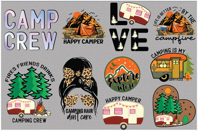 Camping Sublimation Bundle Sublimation Creativeart88 