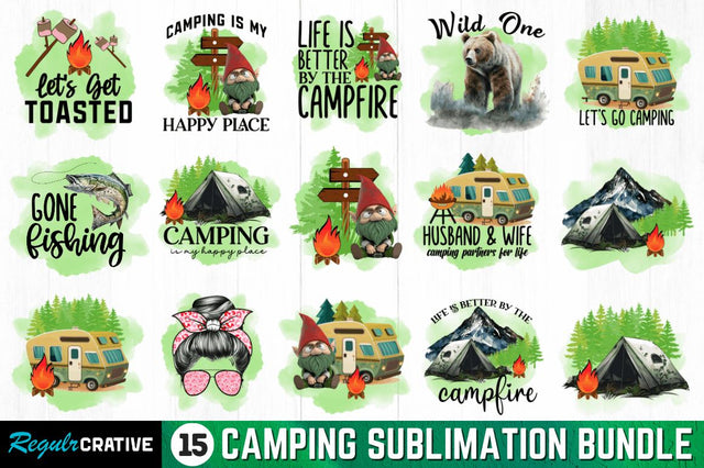 Camping sublimation Bundle Sublimation Regulrcrative 