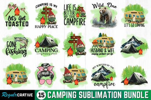 Camping sublimation Bundle Sublimation Regulrcrative 
