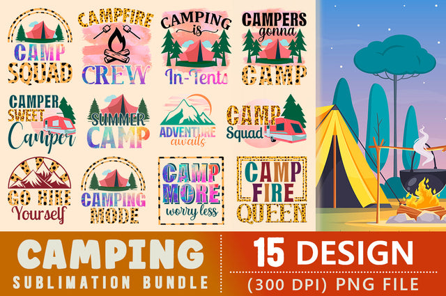 Camping Sublimation Bundle SVG Shetara Begum 