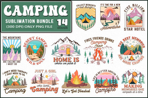 Camping Sublimation PNG Bundle SVG Shetara Begum 