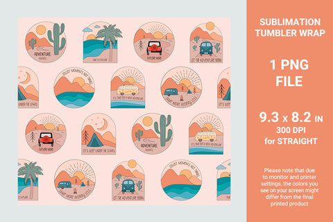 Camping sublimation tumbler Sublimation KMarinaDesign 