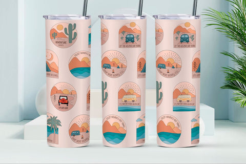 Camping sublimation tumbler Sublimation KMarinaDesign 