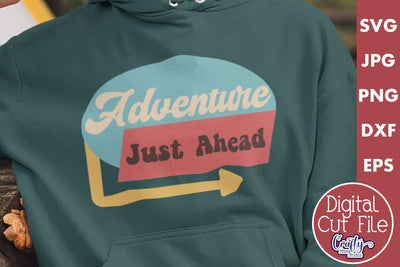 Camping Svg | Adventure Just Ahead Mid Century Modern Design SVG Crafty Mama Studios 