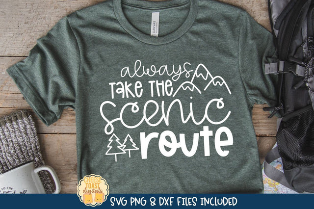 Camping SVG | Always Take the Scenic Route SVG Cheese Toast Digitals 