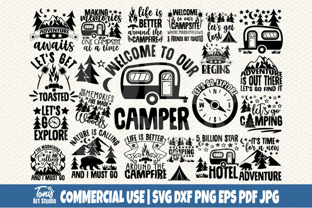 Camping SVG Bundle, Adventure Svg, Camp Life Svg SVG TonisArtStudio 