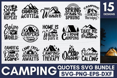 Camping SVG Bundle, Camp Life SVG Bundle SVG DESIGNISTIC 