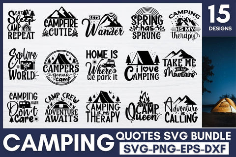 Camping SVG Bundle, Camp Life SVG Bundle SVG DESIGNISTIC 