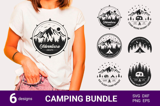Camping svg bundle, Camping quote, Adventure SVG bundle SVG KMarinaDesign 