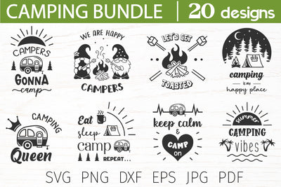 Camping svg bundle, camping quotes, adventure signs svg cut SVG Digital Rainbow Shop 