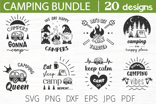 Camping svg bundle, camping quotes, adventure signs svg cut SVG Digital Rainbow Shop 