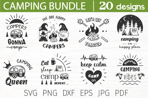 Camping svg bundle, camping quotes, adventure signs svg cut SVG Digital Rainbow Shop 