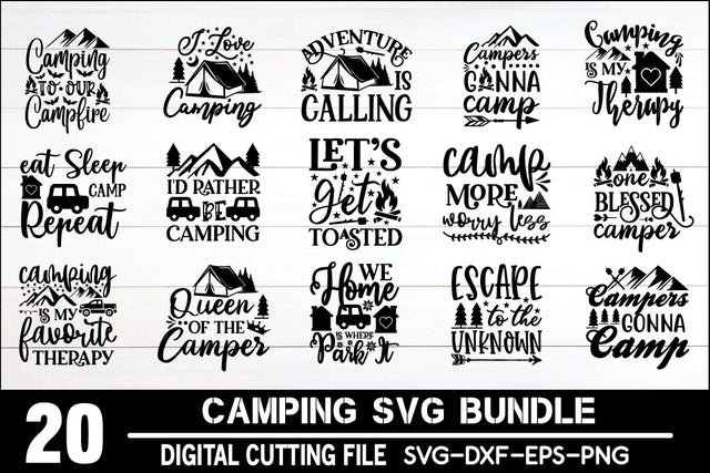 Camping SVG Bundle, Camping quotes svg SVG md faruk hossain 