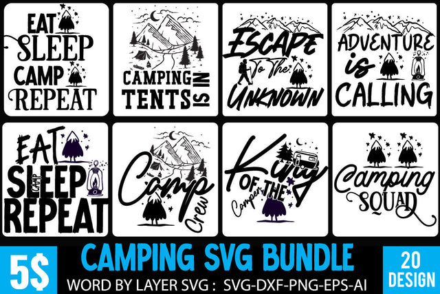 Camping SVG Bundle , Camping SVG Bundle Quotes ,Adventure SVG Bundle SVG BlackCatsMedia 
