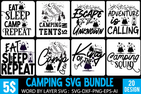 Camping SVG Bundle , Camping SVG Bundle Quotes ,Adventure SVG Bundle SVG BlackCatsMedia 