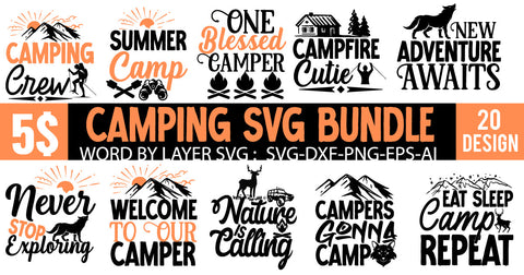 Camping SVG Bundle , Camping SVG Bundle Quotes , Adventure SVG Bundle SVG BlackCatsMedia 