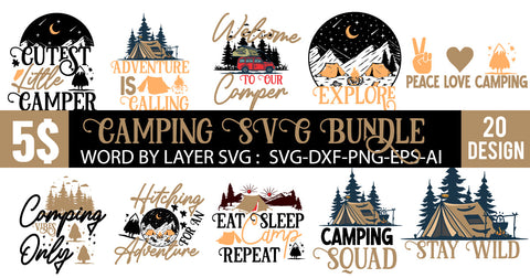 Camping SVG Bundle , Camping SVG Bundle Quotes , Adventure SVG Bundle SVG BlackCatsMedia 