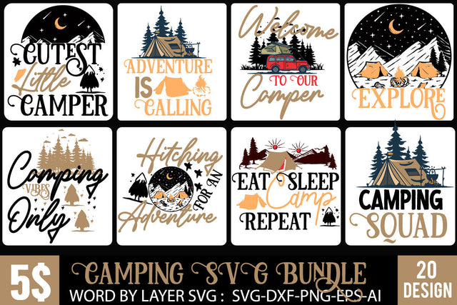Camping SVG Bundle , Camping SVG Bundle Quotes , Adventure SVG Bundle SVG BlackCatsMedia 