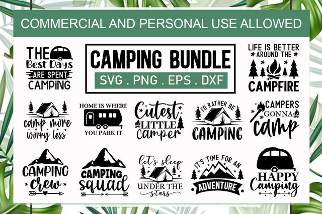 Camping SVG Bundle. Camping Vector Printable Clipart, SVG Designangry 