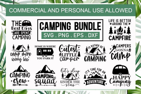 Camping SVG Bundle. Camping Vector Printable Clipart, SVG Designangry 
