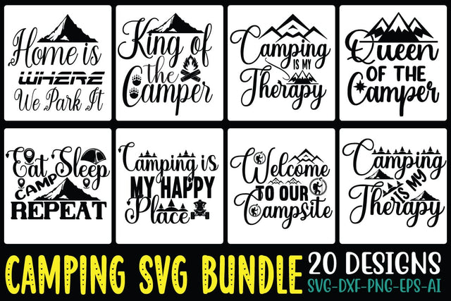 Camping SVG Bundle SVG Cut File SVG Studio Innate 