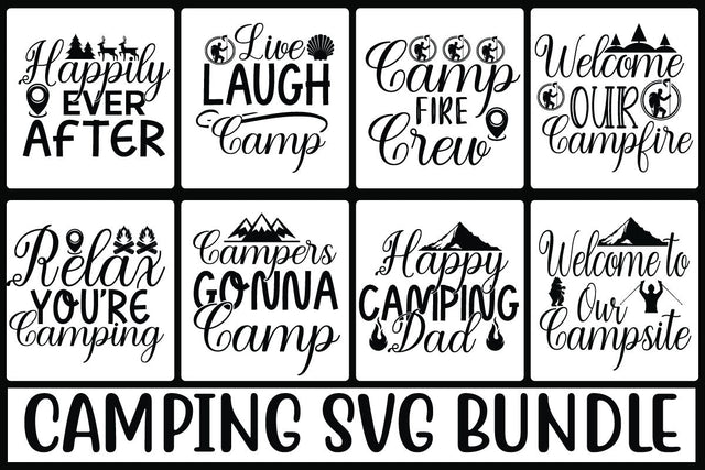 Camping SVG Bundle SVG Cut File SVGs, Quotes and Sayings, Food & Drink, Holiday,On Sale, SVG Studio Innate 