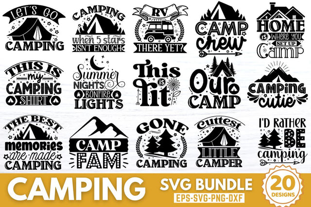 Camping Svg Bundle SVG DESIGNISTIC 
