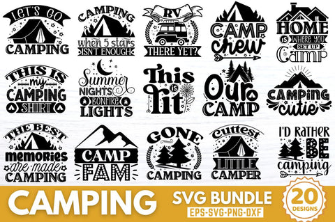 Camping Svg Bundle SVG DESIGNISTIC 