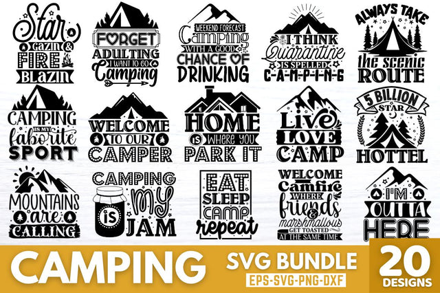 Camping Svg Bundle SVG DESIGNISTIC 