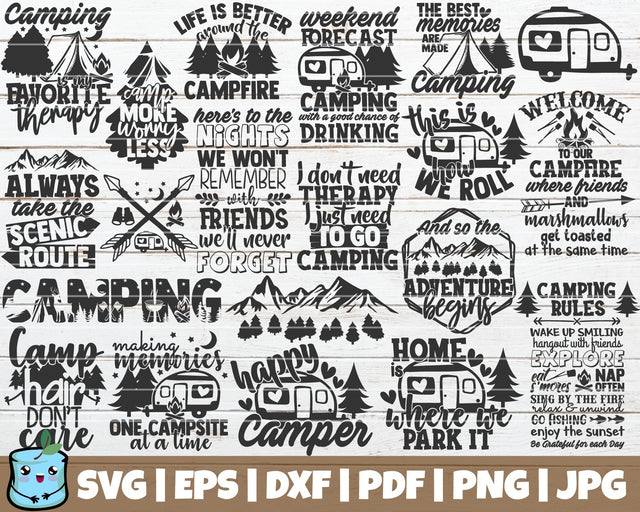 Camping SVG Bundle SVG MintyMarshmallows 