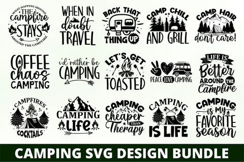 Camping Svg Bundle SVG Regulrcrative 