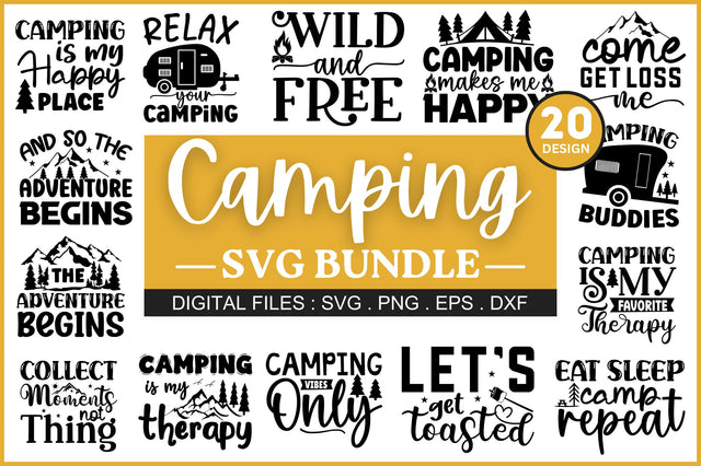 Camping SVG Bundle SVG Regulrcrative 