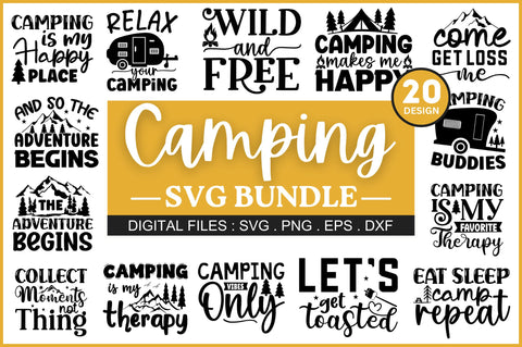 Camping SVG Bundle SVG Regulrcrative 
