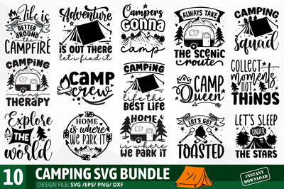 Camping SVG Bundle SVG Regulrcrative 