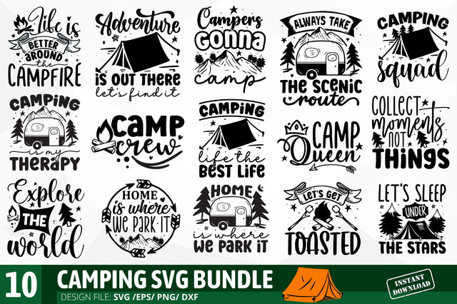 Camping SVG Bundle SVG Regulrcrative 