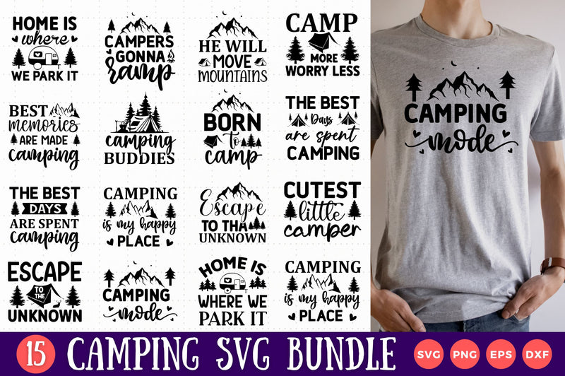 Camping SVG Bundle SVG Regulrcrative 