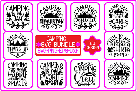 Camping SVG Bundle SVG Shahin alam 