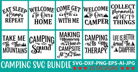 Camping SVG Bundle SVG Syaman 