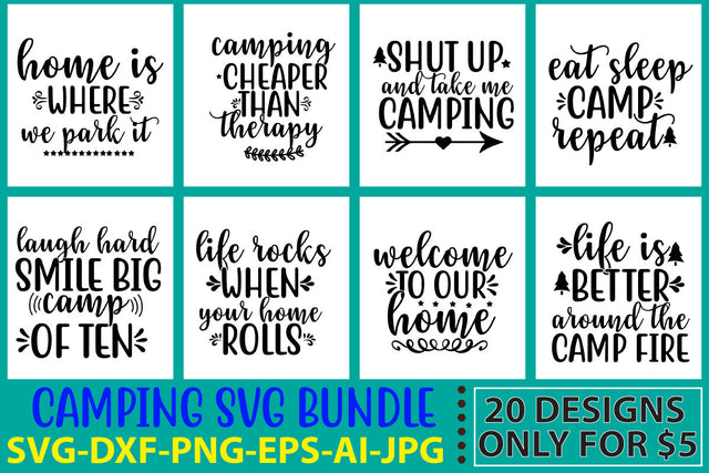 Camping Svg Bundle SVG Syaman 