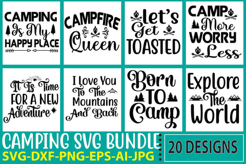 Camping SVG Bundle SVG Syaman 
