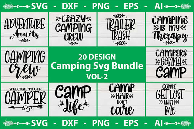 Camping Svg Bundle Vol-2 SVG shah alam 