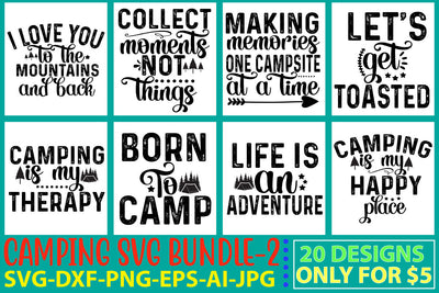 Camping Svg Bundle Vol. 2 SVG Syaman 